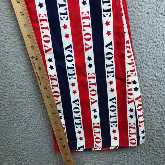 Rare vintage 1970s “vote” pop art novelty print mod hippie size waist 14.5 inche - Picture 8 of 10